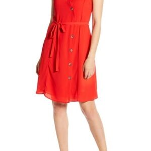 Holiday ModCloth- Vero Moda- ANNIKA FIT & FLARE DRESS IN FIERY RED- XL